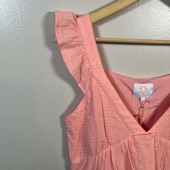 Victoria Dunn VD Lounge Gauze Dress Size Medium Pink Mini Sleeveless Vacation - Picture 6 of 12